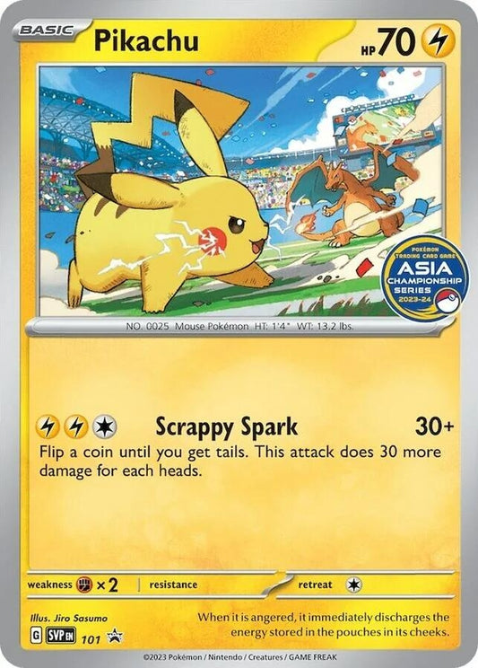 Image for Pikachu (Asia Championship Series 23-24) (101) (SV: Scarlet & Violet Promo Cards) - Pokemon