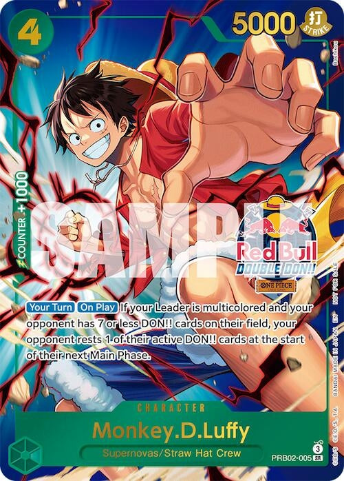 Image for Monkey.D.Luffy (Red Bull Double Don!!) (Winner) (PRB02-005) (One Piece Promotion Cards) - One Piece Card Game