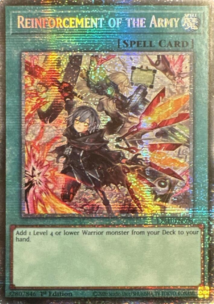 Image for Reinforcement of the Army (Alternate Art) (Starlight Rare) (L26D-ENS08) (Legendary Modern Decks 2026) - YuGiOh