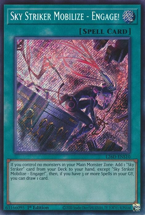 Image for Sky Striker Mobilize - Engage! (Alternate Art) (Secret Rare) (L26D-ENS10) (Legendary Modern Decks 2026) - YuGiOh