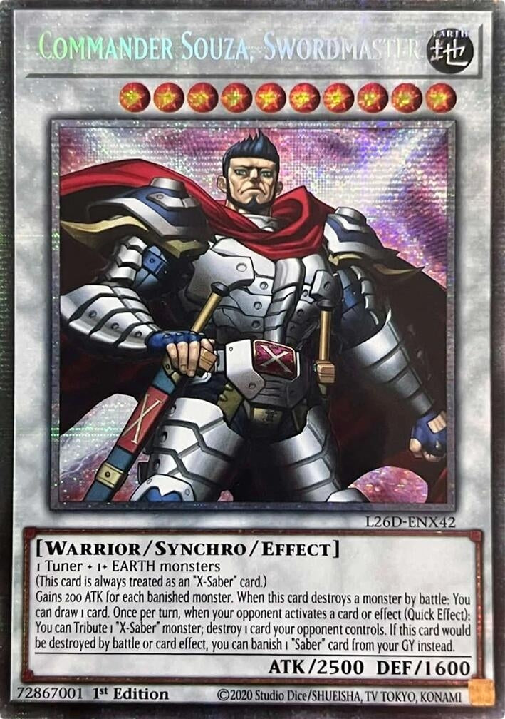Image for Commander Souza, Swordmaster (Starlight Rare) (L26D-ENX42) (Legendary Modern Decks 2026) - YuGiOh