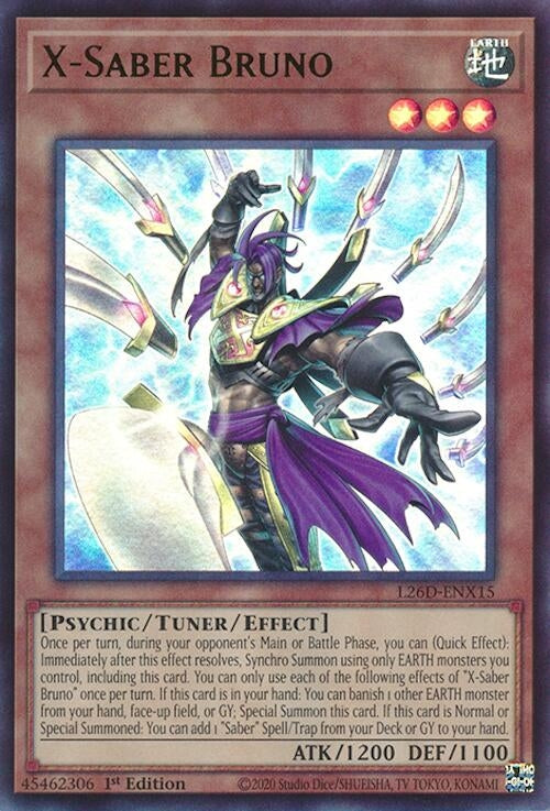 Image for X-Saber Bruno (Ultra Rare) (L26D-ENX15) (Legendary Modern Decks 2026) - YuGiOh