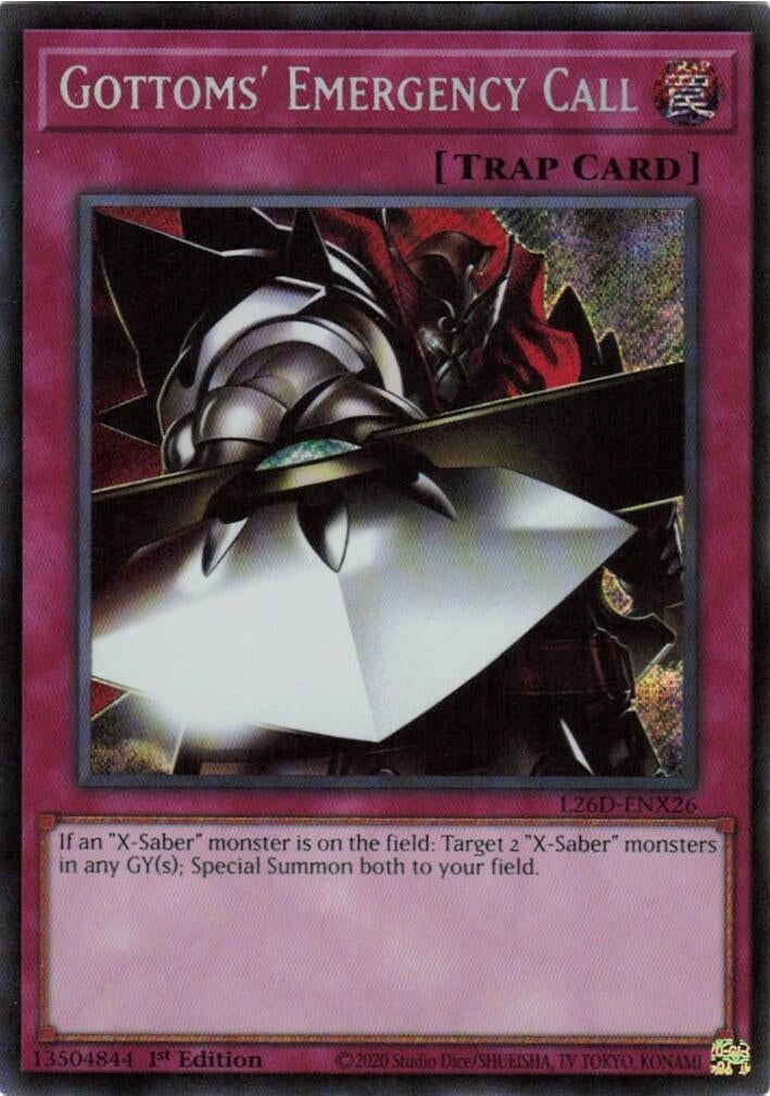 Image for Gottoms' Emergency Call (Secret Rare) (L26D-ENX26) (Legendary Modern Decks 2026) - YuGiOh
