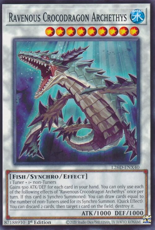 Image for Ravenous Crocodragon Archethys (L26D-ENX40) (Legendary Modern Decks 2026) - YuGiOh