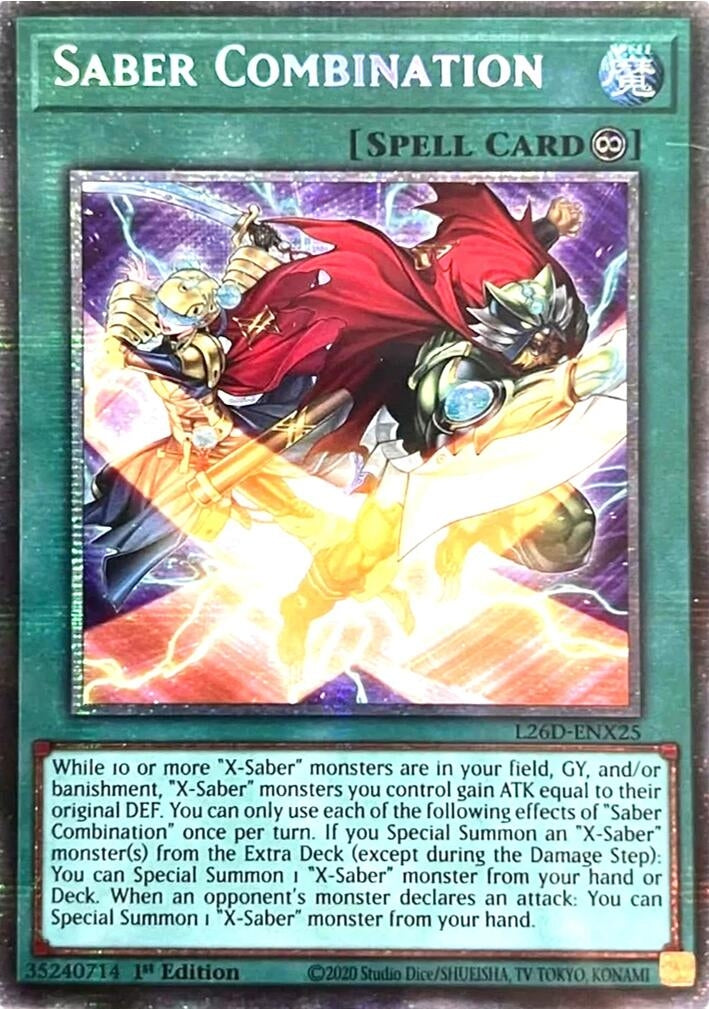 Image for Saber Combination (Starlight Rare) (L26D-ENX25) (Legendary Modern Decks 2026) - YuGiOh