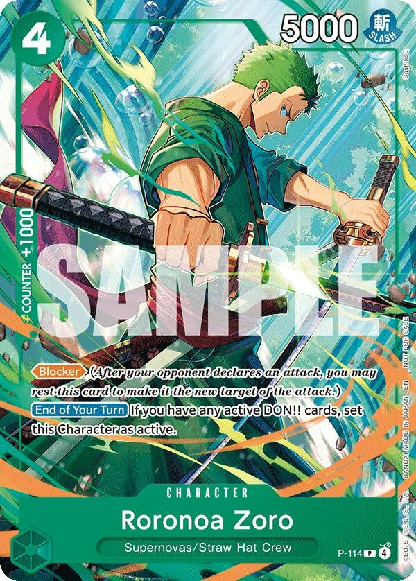 Image for Roronoa Zoro (114) (P-114) (One Piece Promotion Cards) - One Piece Card Game