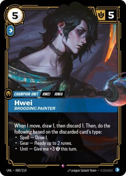 Image for Hwei - Brooding Painter (080/219) (Unleashed) - Riftbound: League of Legends Trading Card Game