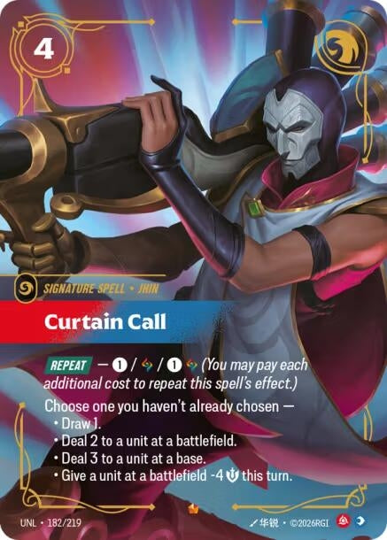 Image for Curtain Call (182/219) (Unleashed) - Riftbound: League of Legends Trading Card Game