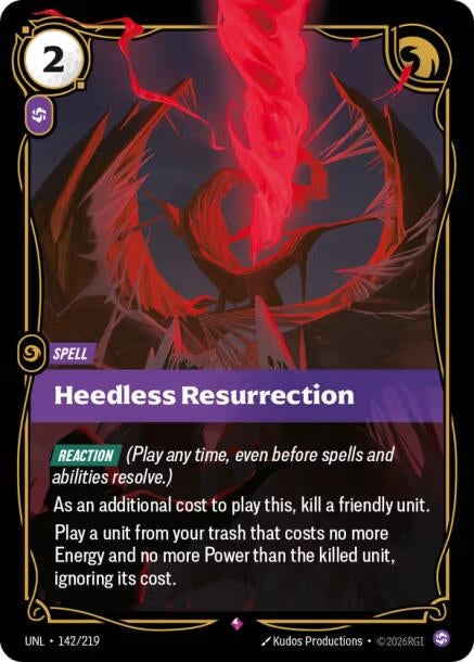 Image for Heedless Resurrection (142/219) (Unleashed) - Riftbound: League of Legends Trading Card Game