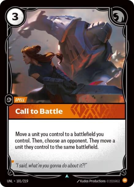 Image for Call to Battle (101/219) (Unleashed) - Riftbound: League of Legends Trading Card Game