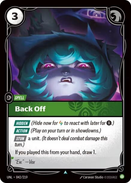 Image for Back Off (042/219) (Unleashed) - Riftbound: League of Legends Trading Card Game