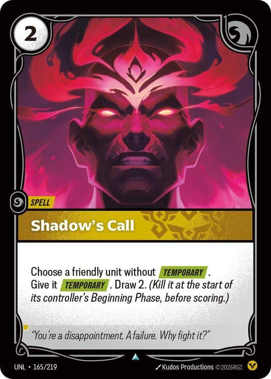 Image for Shadow's Call (165/219) (Unleashed) - Riftbound: League of Legends Trading Card Game