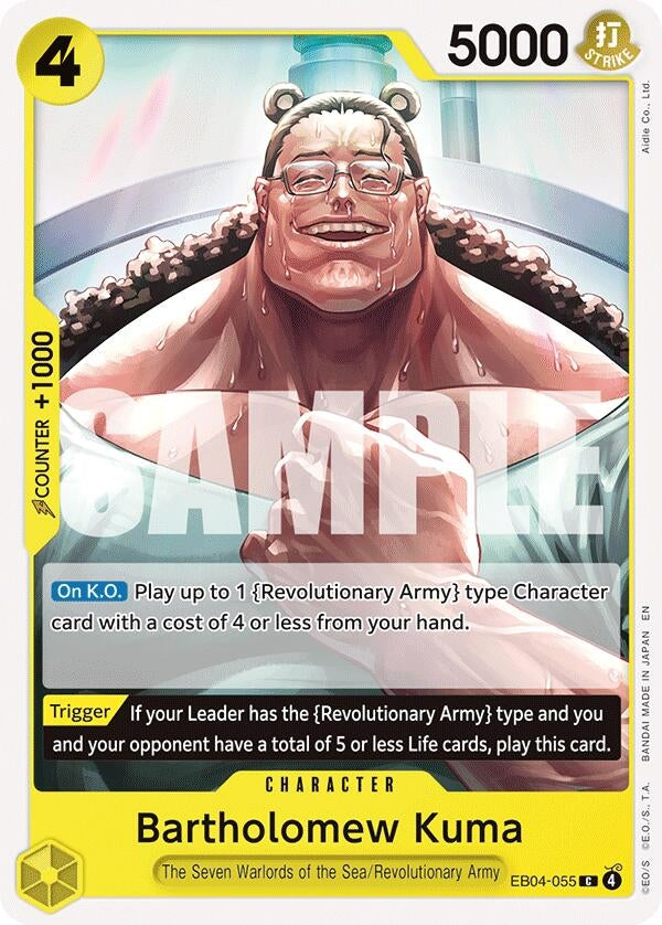 Image for Bartholomew Kuma (EB04-055) (EB04-055) (Adventure on Kami's Island) - One Piece Card Game