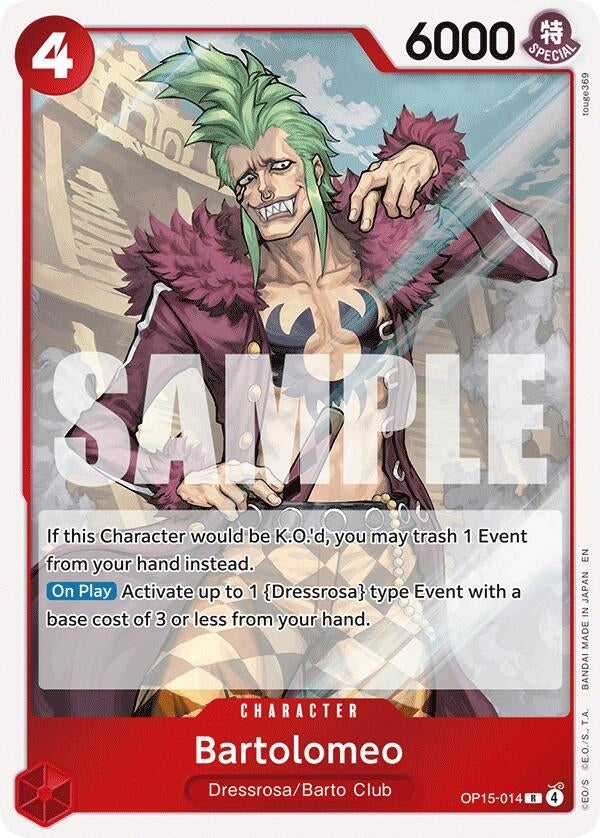 Image for Bartolomeo (OP15-014) (Adventure on Kami's Island) - One Piece Card Game