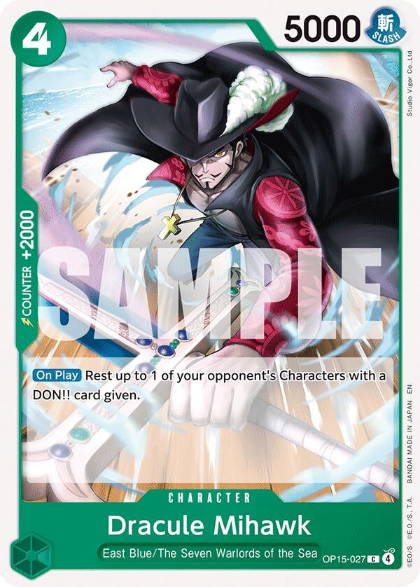 Image for Dracule Mihawk (OP15-027) (Adventure on Kami's Island) - One Piece Card Game