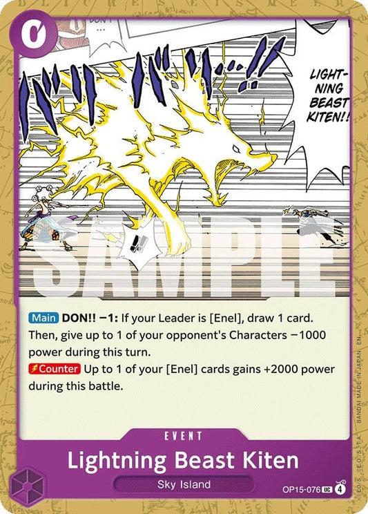 Image for Lightning Beast Kitten (OP15-076) (Adventure on Kami's Island) - One Piece Card Game