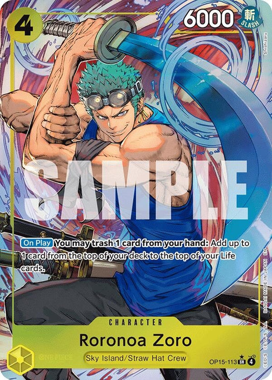 Image for Roronoa Zoro (OP15-113) (Alternate Art) (OP15-113) (Adventure on Kami's Island) - One Piece Card Game