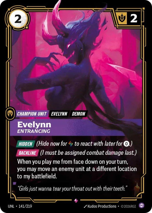 Image for Evelynn - Entrancing (141/219) (Unleashed) - Riftbound: League of Legends Trading Card Game