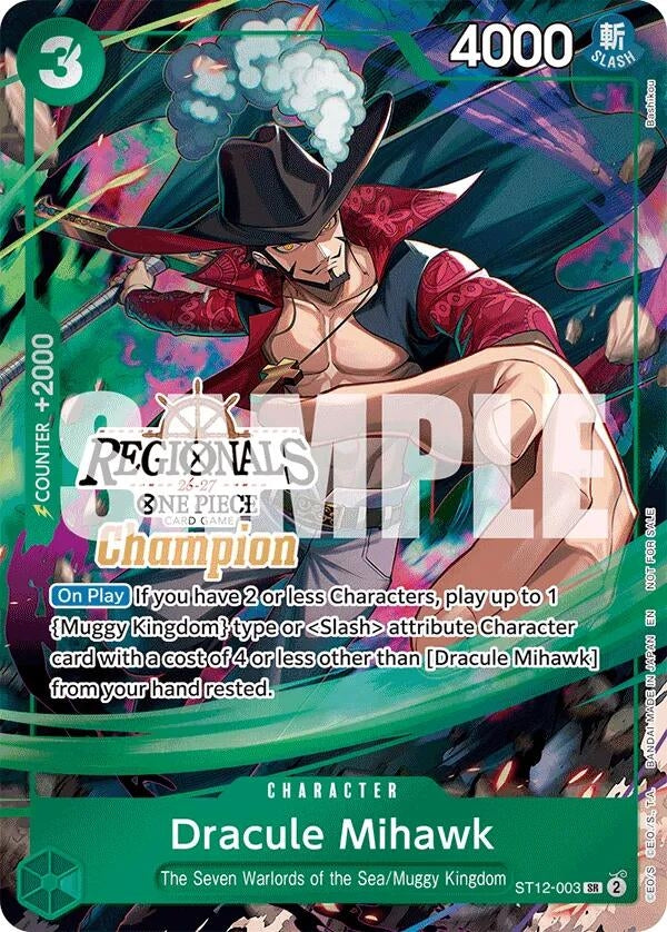 Image for Dracule Mihawk (Regionals Champion Card Set 26-27) (ST12-003) (One Piece Promotion Cards) - One Piece Card Game