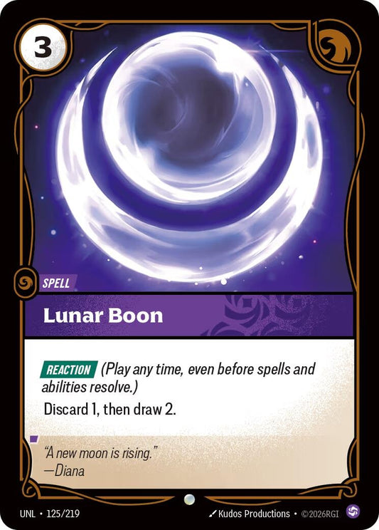 Image for Lunar Boon (125/219) (Unleashed) - Riftbound: League of Legends Trading Card Game