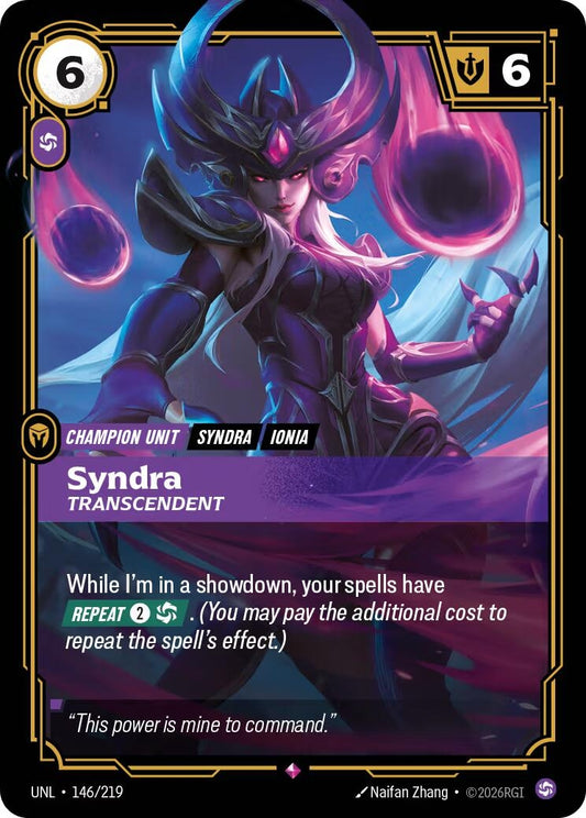 Image for Syndra - Transcendent (146/219) (Unleashed) - Riftbound: League of Legends Trading Card Game