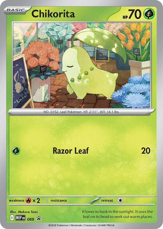 Image for Chikorita (Cosmos Holo) (069) (ME: Mega Evolution Promo) - Pokemon