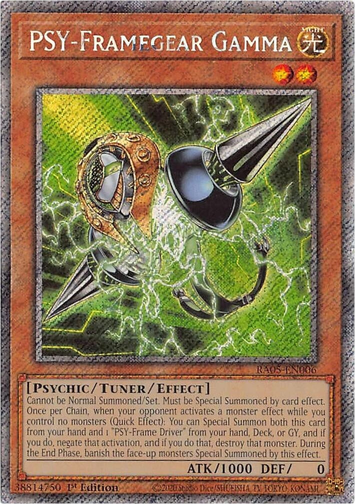PSY-Framegear Gamma (Platinum Secret Rare) (RA05-EN006) (Rarity Collection 5)