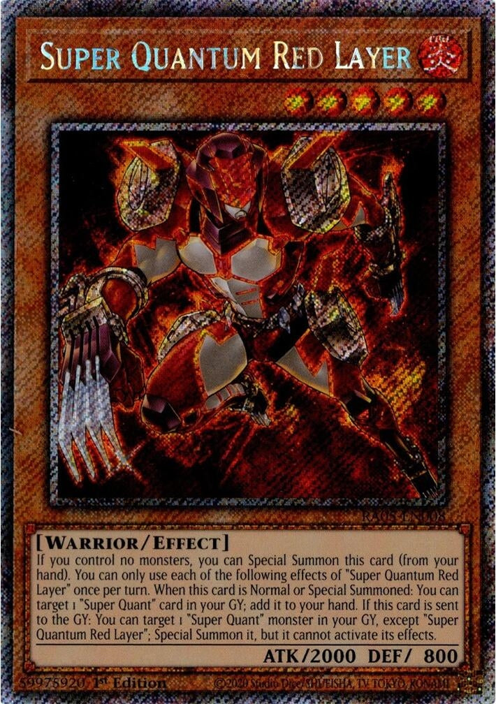 Super Quantum Red Layer (Platinum Secret Rare) (RA05-EN008) (Rarity Collection 5)