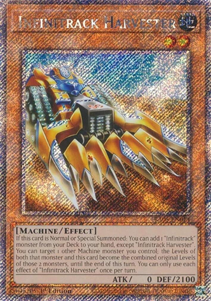 Infinitrack Harvester (Platinum Secret Rare) (RA05-EN014) (Rarity Collection 5)