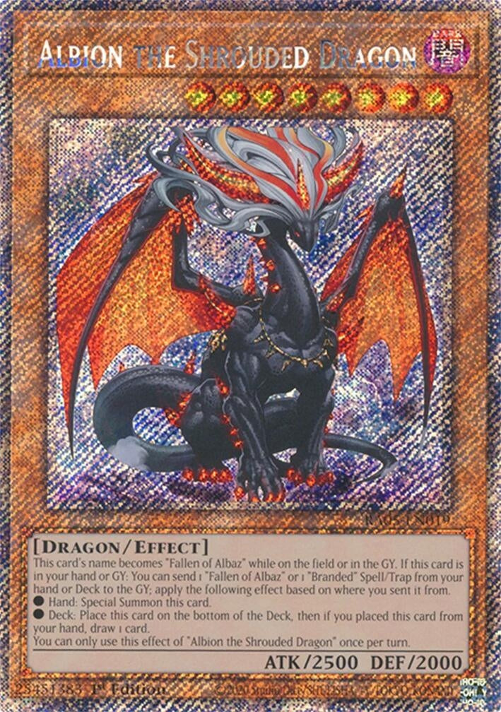 Albion the Shrouded Dragon (Platinum Secret Rare) (RA05-EN019) (Rarity Collection 5)