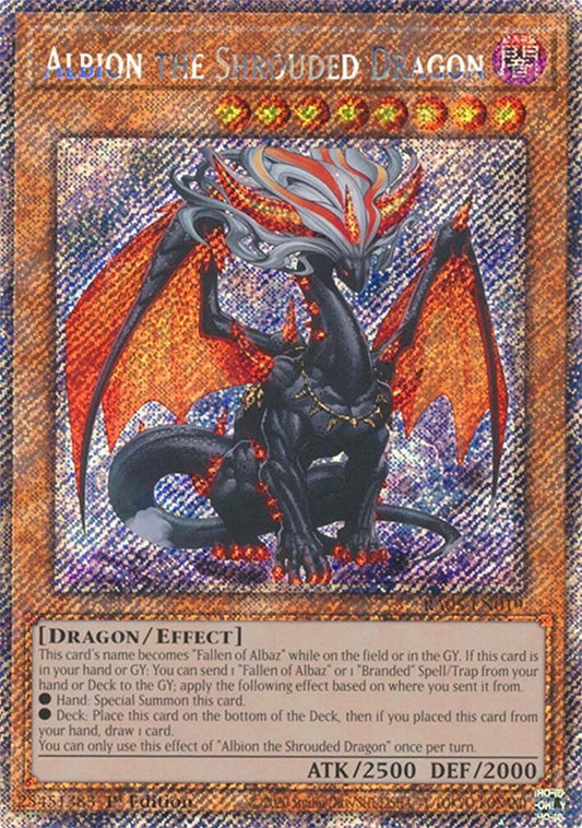 Albion the Shrouded Dragon (Platinum Secret Rare) (RA05-EN019) (Rarity Collection 5)
