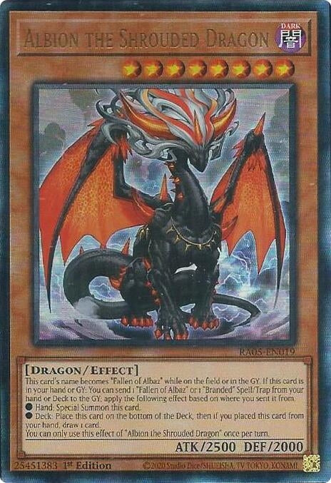 Albion the Shrouded Dragon (Ultimate Rare) (RA05-EN019) (Rarity Collection 5)
