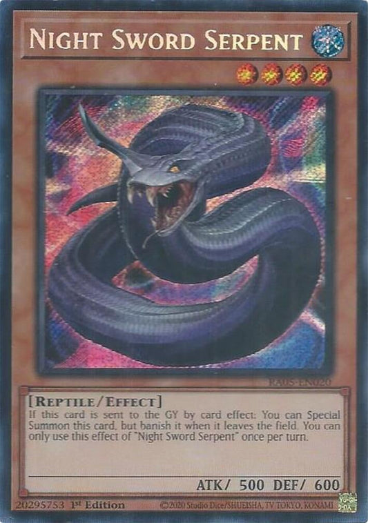 Night Sword Serpent (Secret Rare) (RA05-EN020) (Rarity Collection 5)