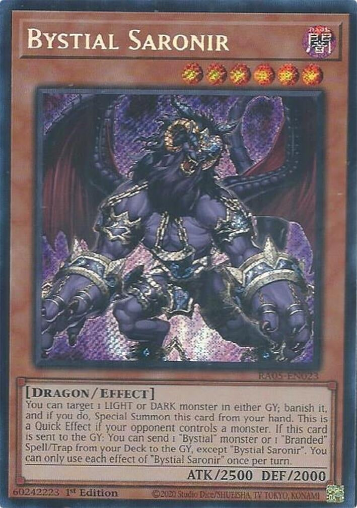 Bystial Saronir (Secret Rare) (RA05-EN023) (Rarity Collection 5)