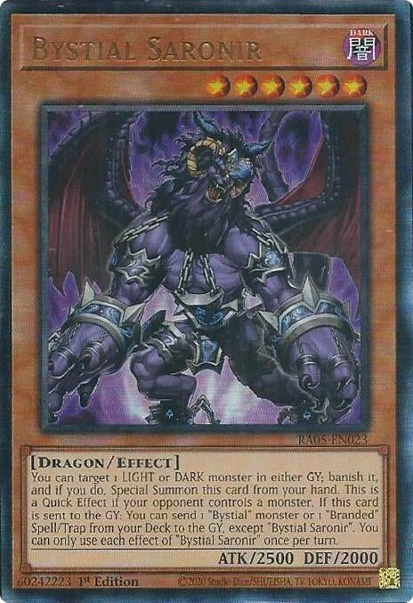 Bystial Saronir (Ultimate Rare) (RA05-EN023) (Rarity Collection 5)