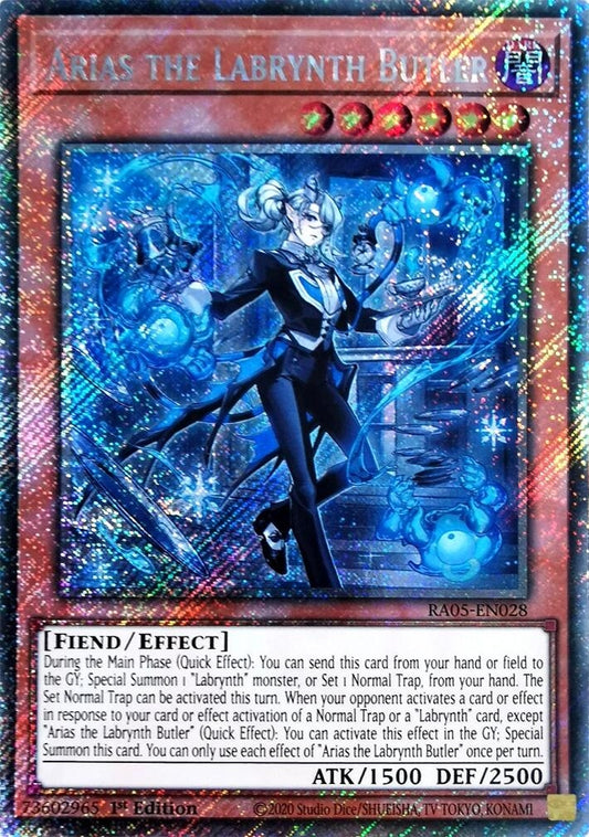 Arias the Labrynth Butler (Platinum Secret Rare) (RA05-EN028) (Rarity Collection 5)