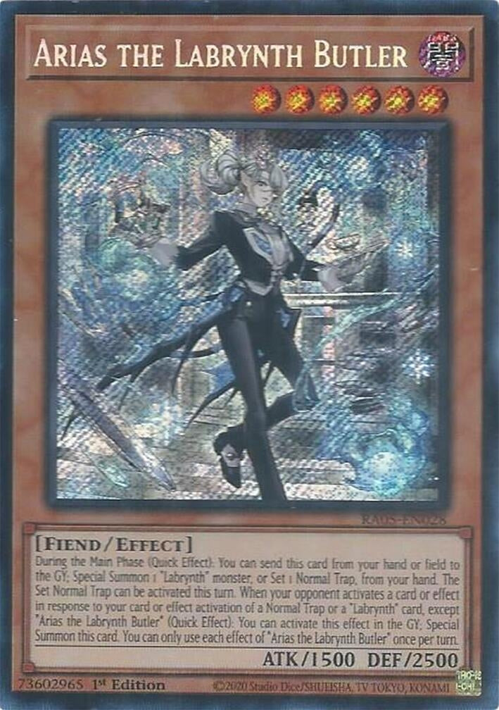 Arias the Labrynth Butler (Secret Rare) (RA05-EN028) (Rarity Collection 5)