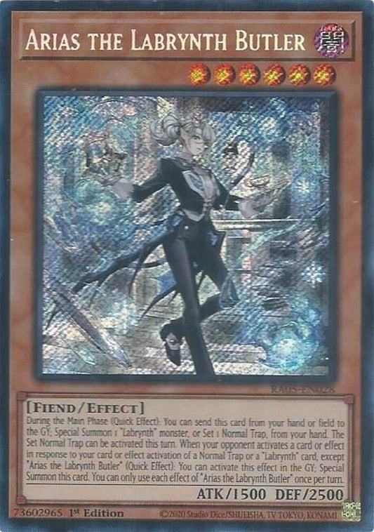 Arias the Labrynth Butler (Secret Rare) (RA05-EN028) (Rarity Collection 5)