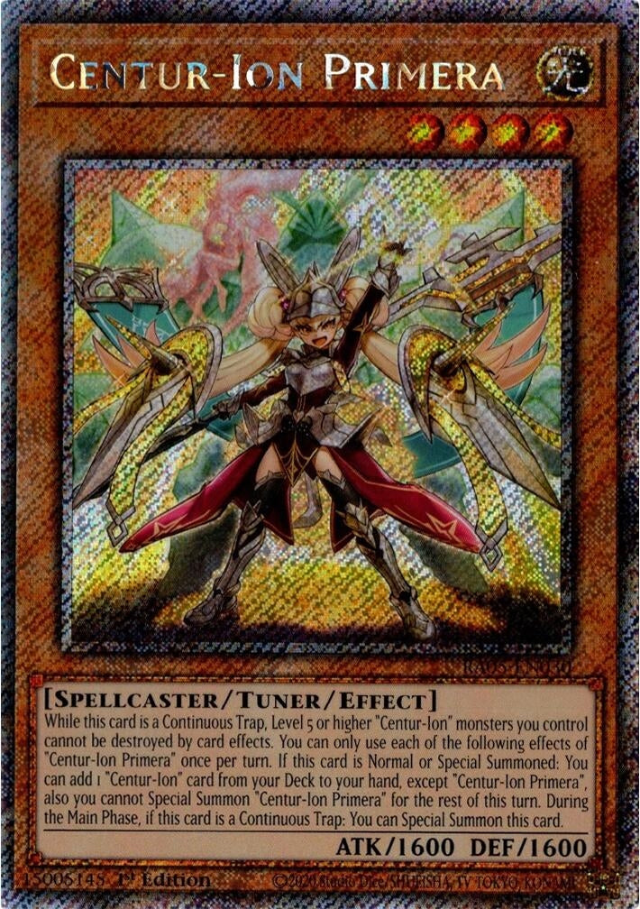 Centur-Ion Primera (Platinum Secret Rare) (RA05-EN030) (Rarity Collection 5)