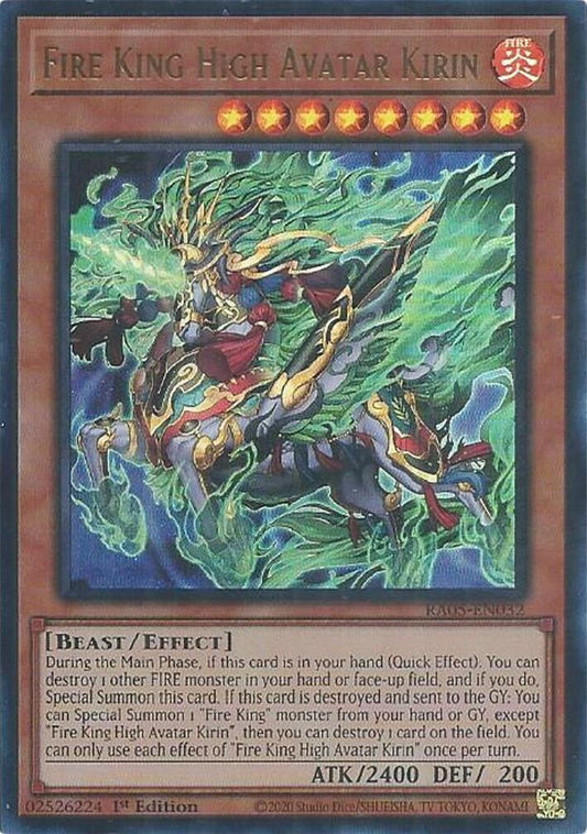 Fire King High Avatar Kirin (Ultra Rare) (RA05-EN032) (Rarity Collection 5)