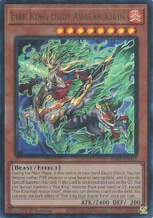 Fire King High Avatar Kirin (Ultra Rare) (RA05-EN032) (Rarity Collection 5)