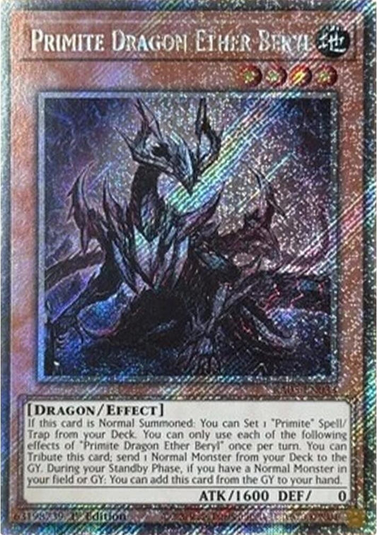Primite Dragon Ether Beryl (Platinum Secret Rare) (RA05-EN033) (Rarity Collection 5)