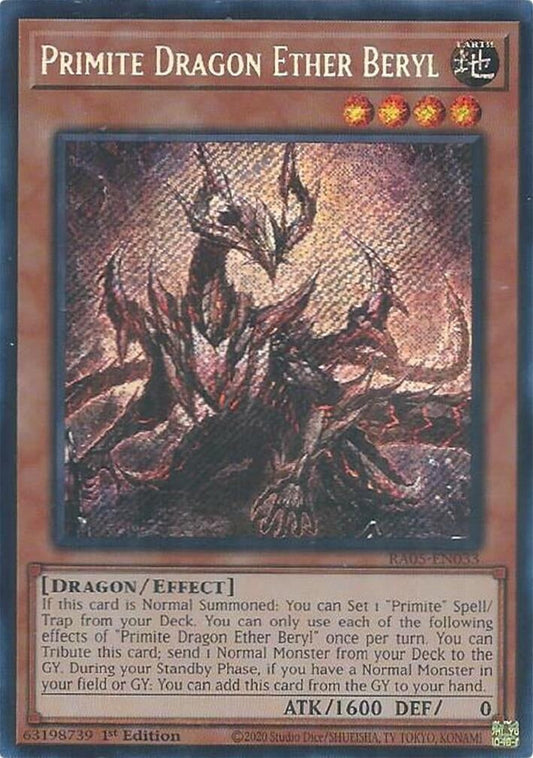 Primite Dragon Ether Beryl (Secret Rare) (RA05-EN033) (Rarity Collection 5)
