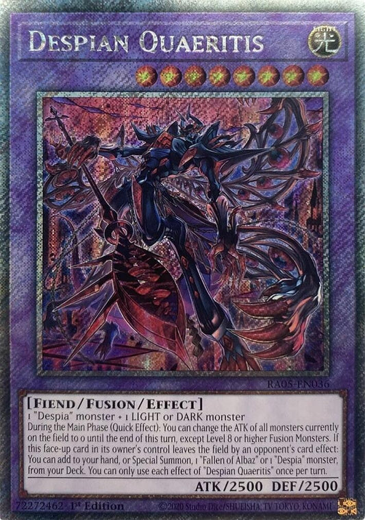 Despian Quaeritis (Platinum Secret Rare) (RA05-EN036) (Rarity Collection 5)