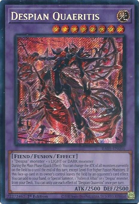 Despian Quaeritis (Secret Rare) (RA05-EN036) (Rarity Collection 5)