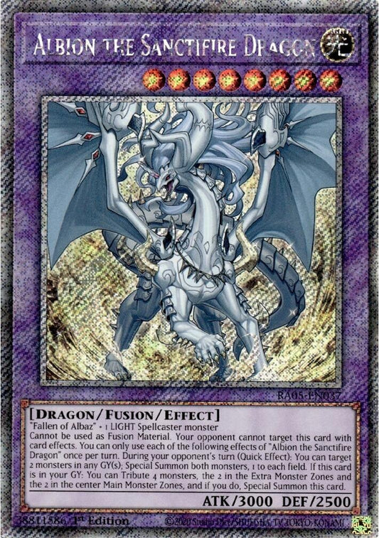 Albion the Sanctifire Dragon (Platinum Secret Rare) (RA05-EN037) (Rarity Collection 5)