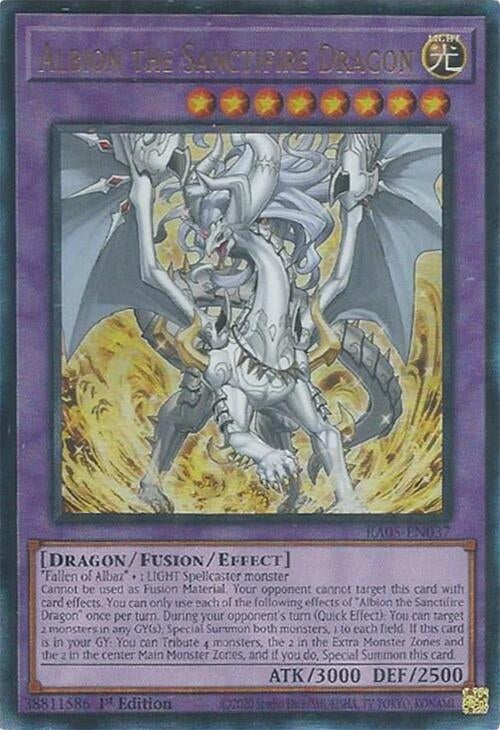 Albion the Sanctifire Dragon (Ultimate Rare) (RA05-EN037) (Rarity Collection 5)