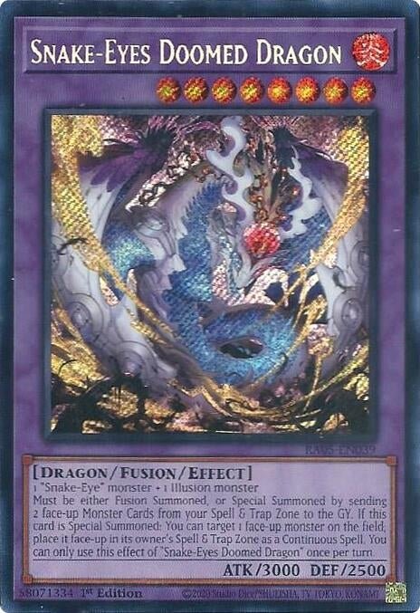 Snake-Eyes Doomed Dragon (Secret Rare) (RA05-EN039) (Rarity Collection 5)