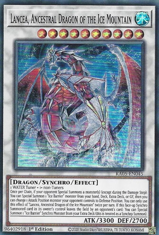 Lancea, Ancestral Dragon of the Ice Mountain (RA05-EN045) (Rarity Collection 5)
