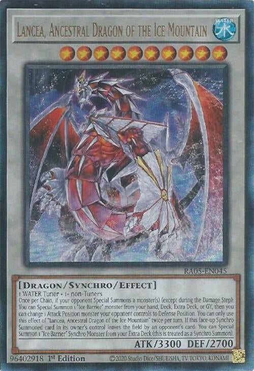 Lancea, Ancestral Dragon of the Ice Mountain (Ultimate Rare) (RA05-EN045) (Rarity Collection 5)